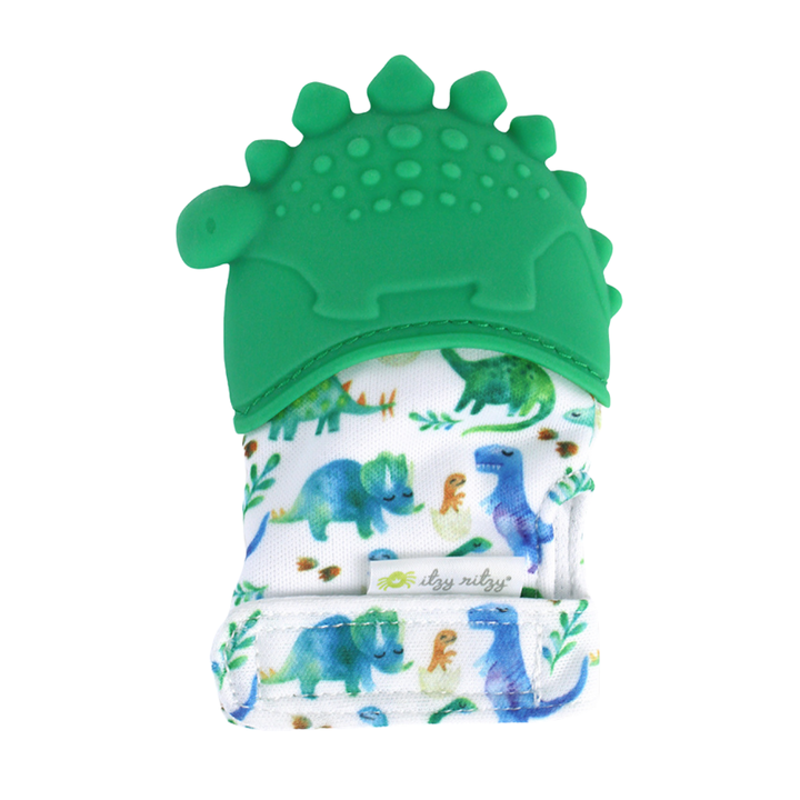 Itzy Mitt™ Silicone Teething Mitts: Dinosaur - Premium teethers from Itzy Ritzy - Just $9.95! Shop now at Pat's Monograms