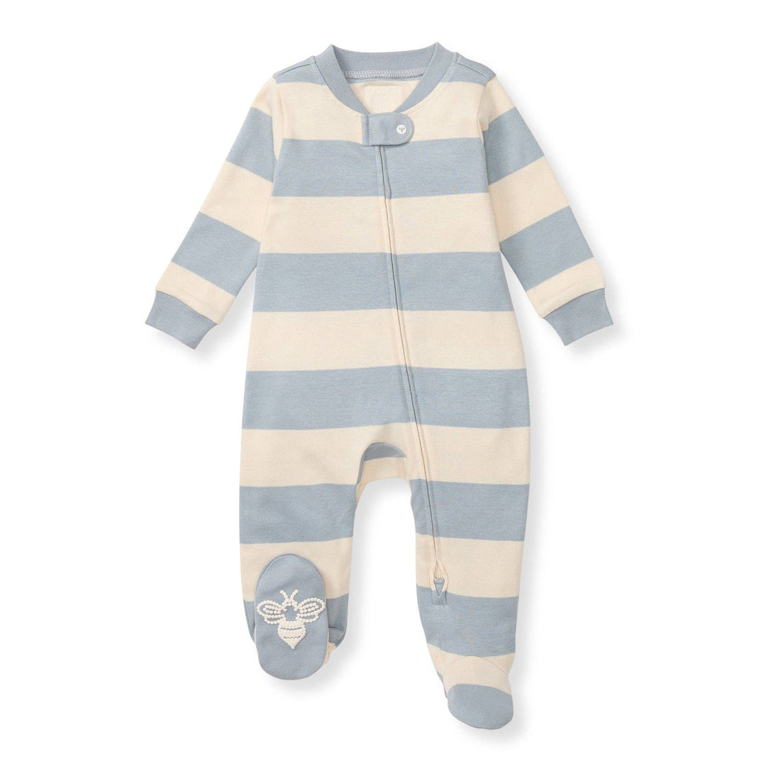 Rugby Stripe Organic Cotton Sleep & Play - Quarry - Premium Baby & Toddler Outfits from Burt's Bees Baby - Just $14.95! Shop now at Pat's Monograms