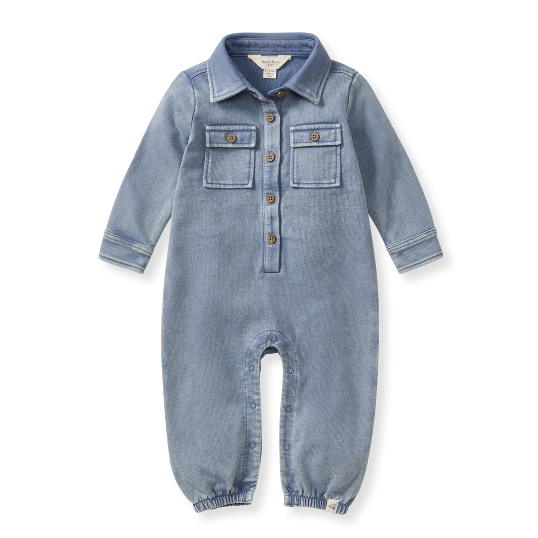 Acid Wash Infant Jumpsuit - Premium Baby & Toddler Outfits from Burt's Bees Baby - Just $24.95! Shop now at Pat's Monograms