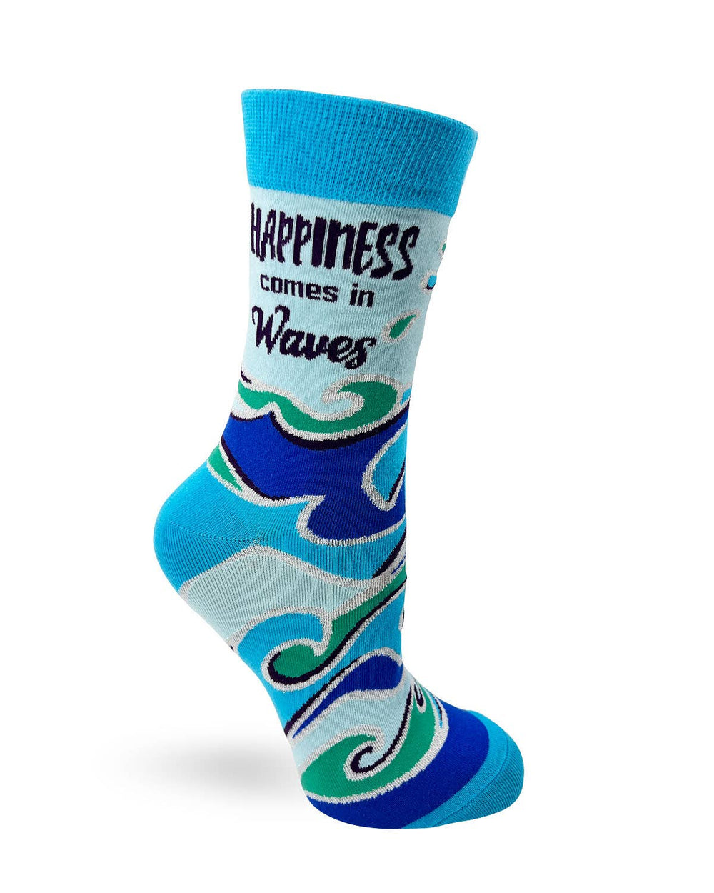 Happiness Comes in Waves Women's Crew Socks - Premium socks from Fabdaz - Just $12.95! Shop now at Pat's Monograms