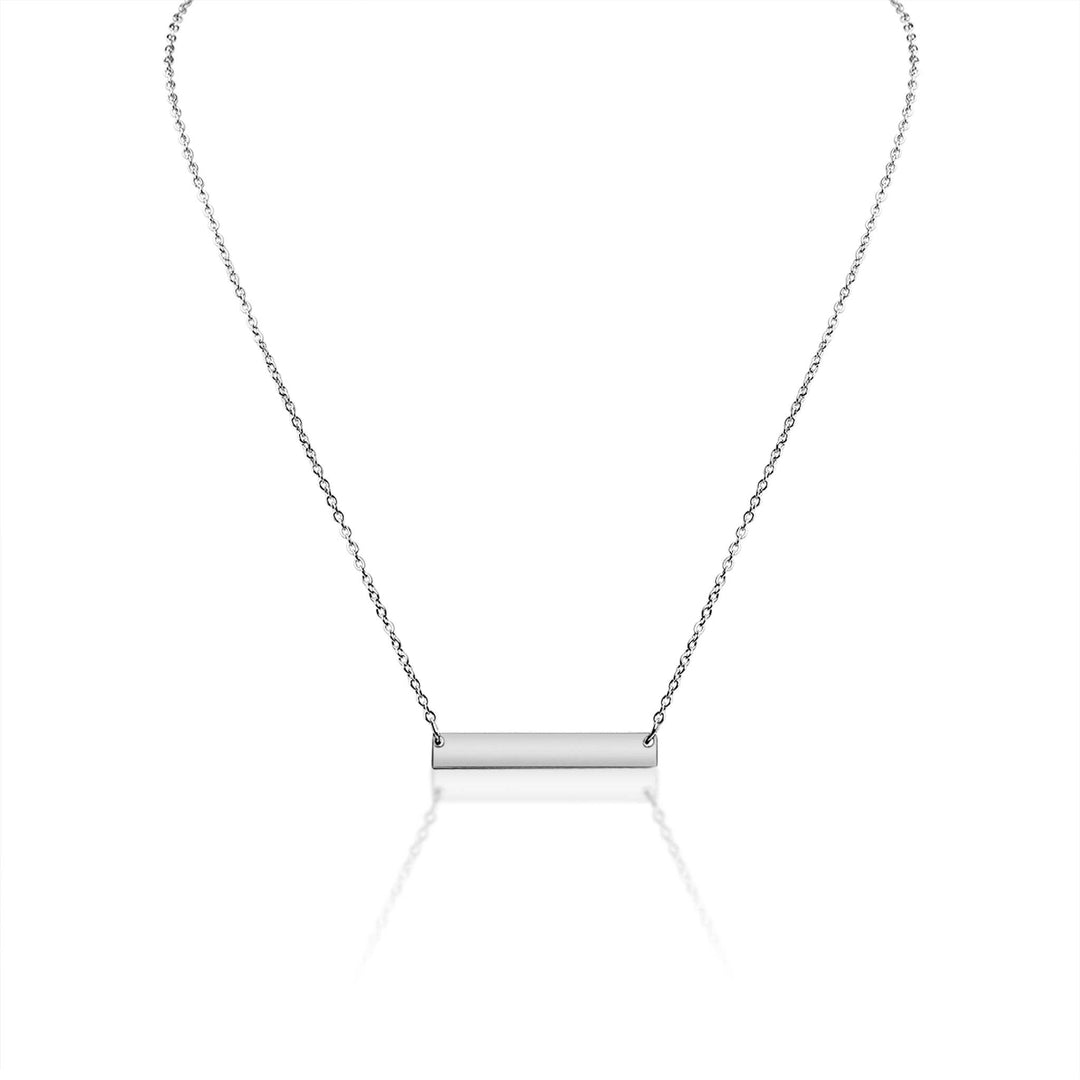 Stainless Steel Blank Bar Necklace - Premium Jewelry from WJW - Just $24.95! Shop now at Pat's Monograms