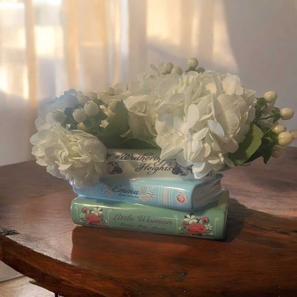 Jane Austen Book Collection, Stacked Floral Vase - Premium decor from Interiors and Art - Just $42.95! Shop now at Pat's Monograms