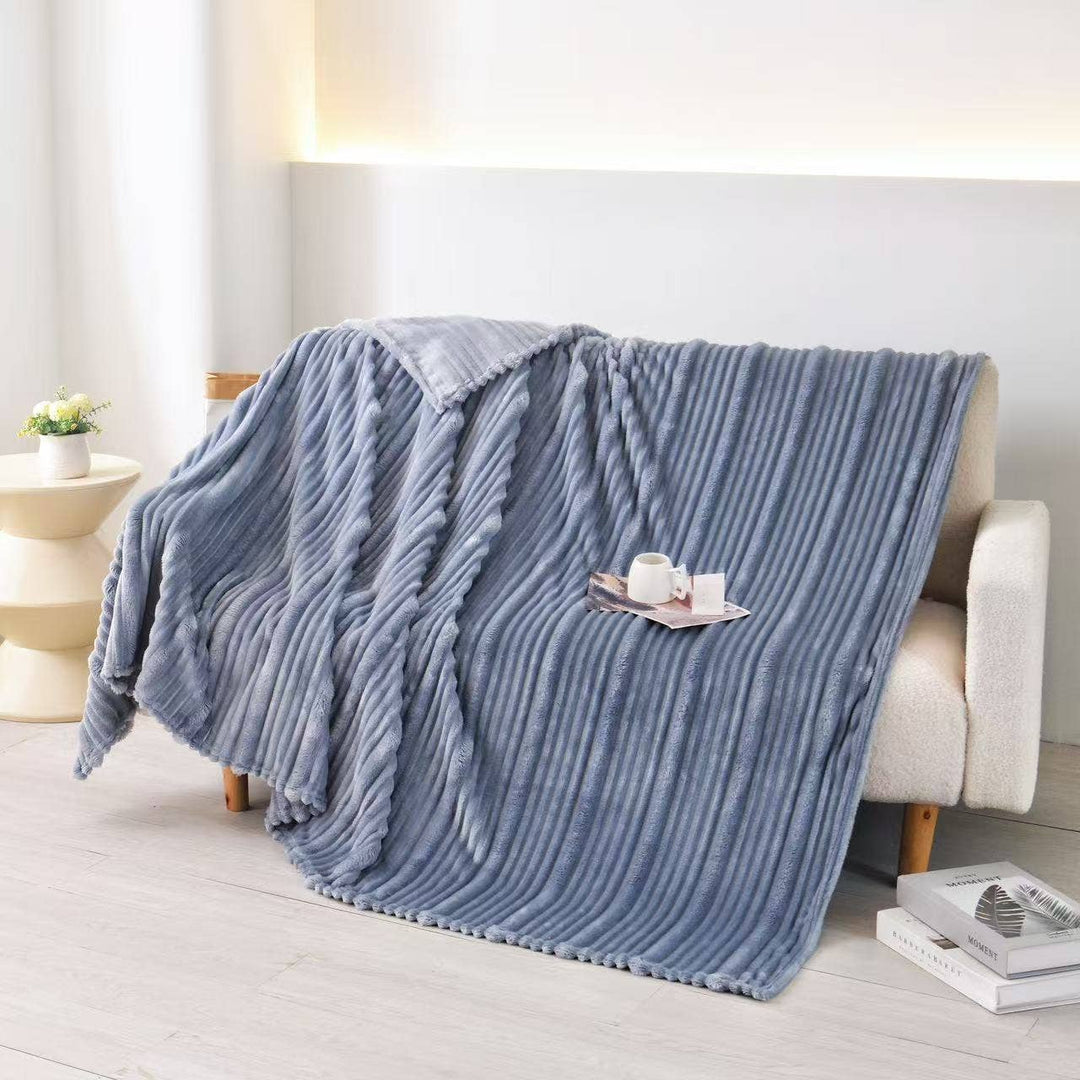Plush Throw – Ultra Soft Ribbed Blanket Texture - Premium blankets from FLUFFERY - Just $37.50! Shop now at Pat's Monograms