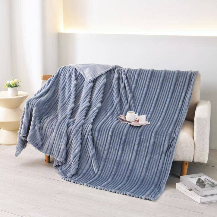 Plush Throw – Ultra Soft Ribbed Blanket Texture - Premium blankets from FLUFFERY - Just $37.50! Shop now at Pat's Monograms