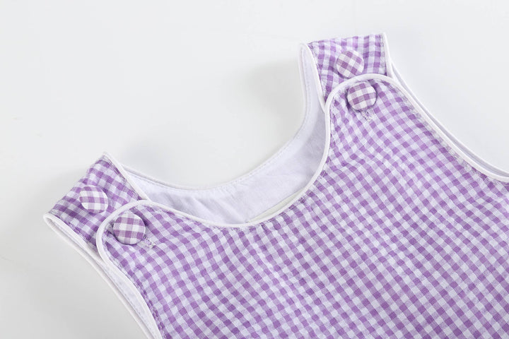 Classic Purple Gingham Baby Bubble Romper - Premium Baby & Toddler Outfits from Lil Cactus - Just $30! Shop now at Pat's Monograms