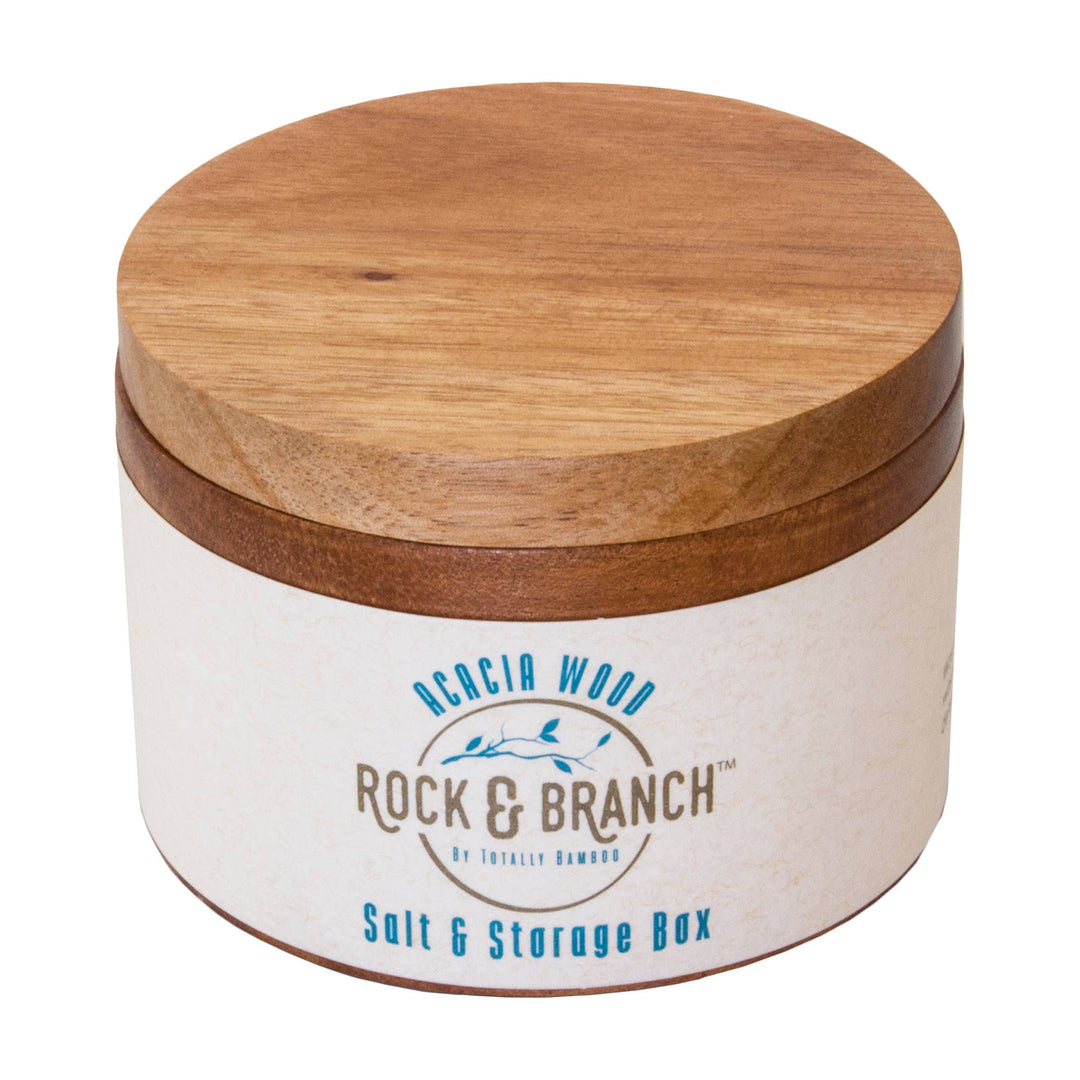 Rock & Branch® Acacia Salt Cellar with Swivel Lid - Premium Kitchen Accessories from Totally Bamboo - Just $18.95! Shop now at Pat's Monograms