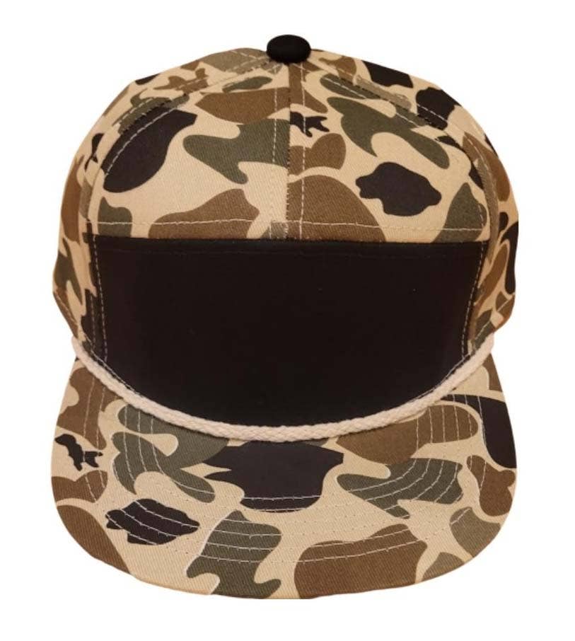Kids 7 Panel Black Camo Snapback Hat - Premium Trucker Cap from ThatsRad - Just $24.95! Shop now at Pat's Monograms