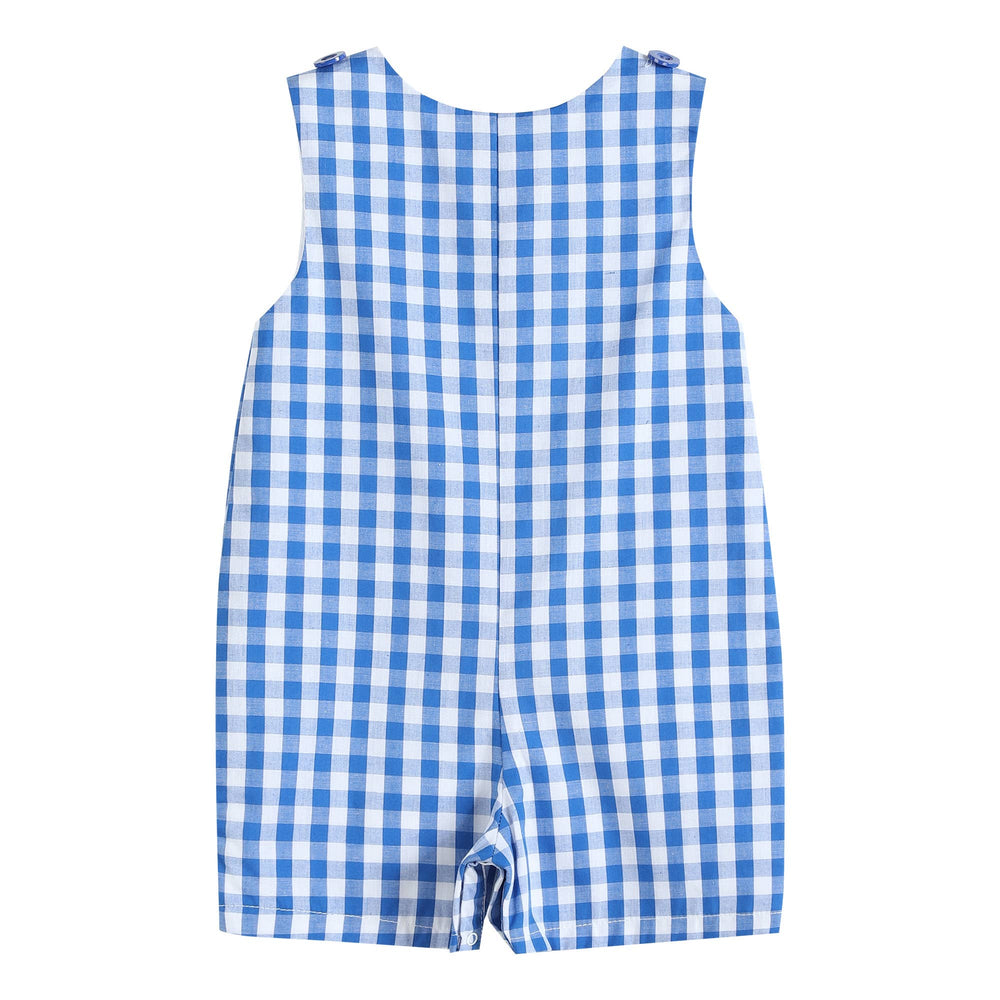 Royal Blue Gingham Alligator Applique Shortalls - Premium Baby & Toddler Outfits from Lil Cactus - Just $38.95! Shop now at Pat's Monograms