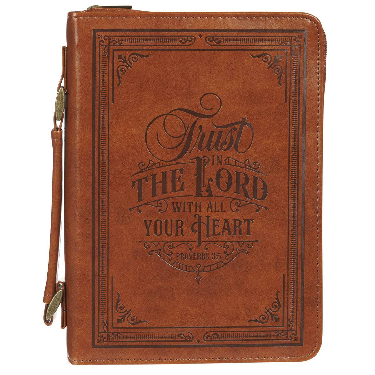 Bible Cover Classic Brown Trust in the Lord Prov. 3:5 - Premium Christian Gift Items from Christian Art Gifts - Just $29.99! Shop now at Pat's Monograms