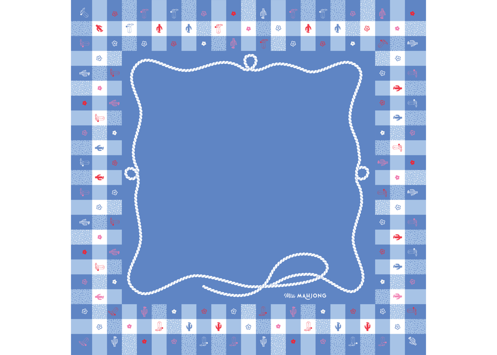 Gingham Mahjong Playing Mat - Premium Mahjong from Miss Mahjong - Just $70! Shop now at Pat's Monograms