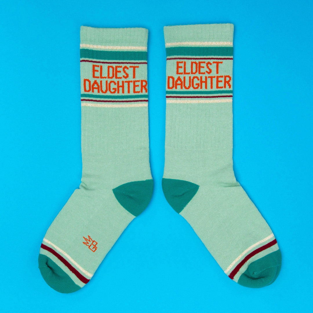Eldest Daughter Gym Crew Socks - Premium Socks from Gumball Poodle - Just $12.95! Shop now at Pat's Monograms
