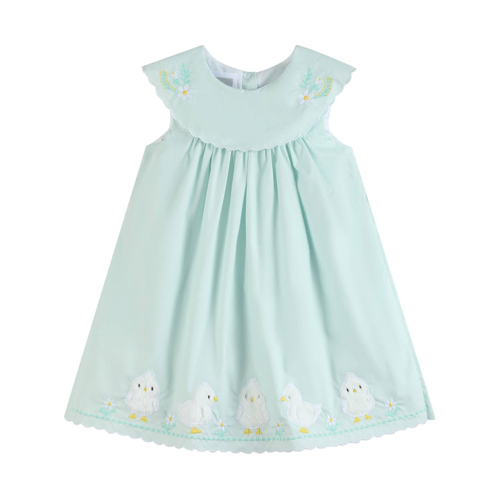 Misty Blue Fuzzy Chickies Dress - Premium Baby & Toddler Dresses from Lil Cactus - Just $39.95! Shop now at Pat's Monograms