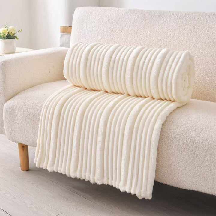 Plush Throw – Ultra Soft Ribbed Blanket Texture - Premium blankets from FLUFFERY - Just $37.50! Shop now at Pat's Monograms