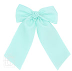 Matte Satin Longtail Hair Bow with Euro Knot - Premium Hairbows from Beyond Creations, LLC - Just $19.95! Shop now at Pat's Monograms