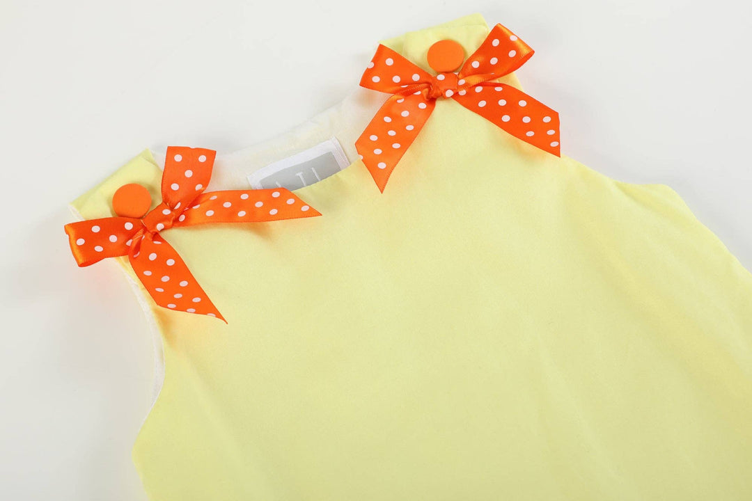 Yellow Pumpkin Patch Bow Dress - Premium Baby & Toddler Dresses from Lil Cactus - Just $36.95! Shop now at Pat's Monograms