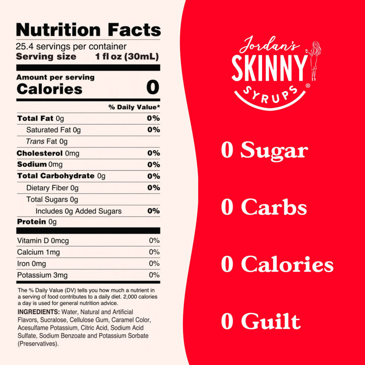 Sugar Free Raspberry Syrup - Premium  from Jordan's Skinny Mixes - Just $9.59! Shop now at Pat's Monograms
