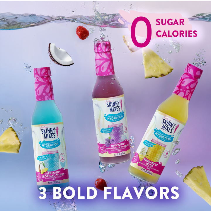 Sugar Free Mermaid Hydration Syrup with Electrolytes 375 ml - Premium drink mix from Jordan's Skinny Mixes - Just $7.95! Shop now at Pat's Monograms