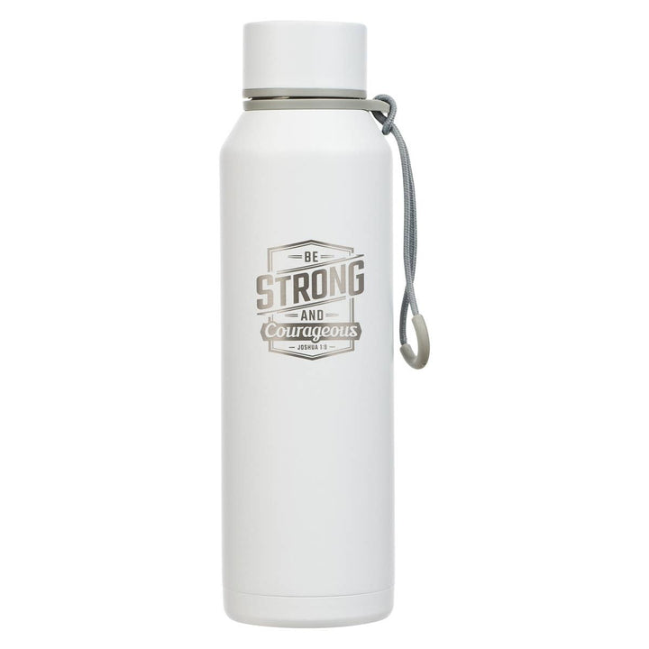 Water Bottle SS Be Strong and Courageous - Premium drinkware from Christian Art Gifts - Just $26.95! Shop now at Pat's Monograms