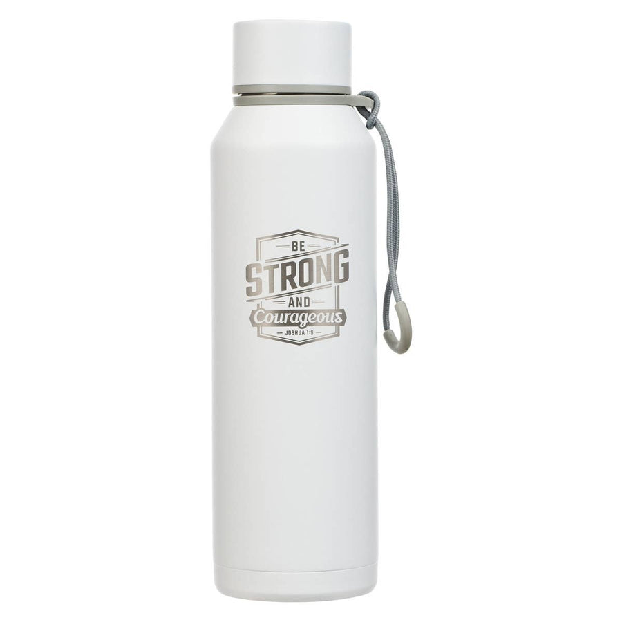 Water Bottle SS Be Strong and Courageous - Premium drinkware from Christian Art Gifts - Just $26.95! Shop now at Pat's Monograms