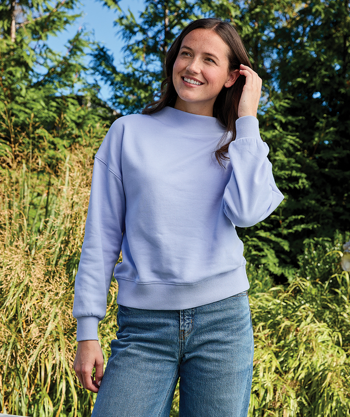 Women's Willow Mock-Neck Sweatshirt - Premium Sweatshirt from Charles River Apparel - Just $56.95! Shop now at Pat's Monograms