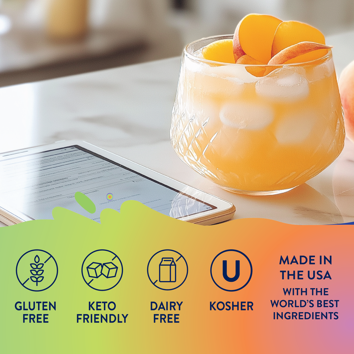 Sugar Free Peach Mango Energy Syrup - 375ml - Premium  from Jordan's Skinny Mixes - Just $6.95! Shop now at Pat's Monograms
