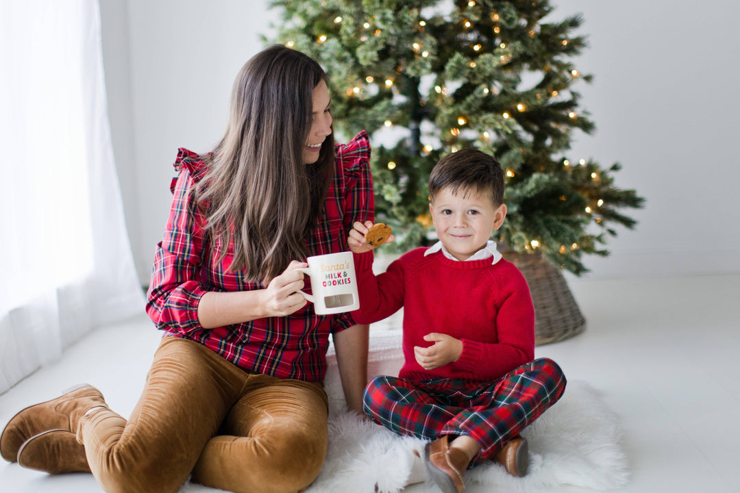 Santa’s Milk & Cookies Christmas Ceramic Mug, White - Premium drinkware from Pearhead - Just $11.95! Shop now at Pat's Monograms