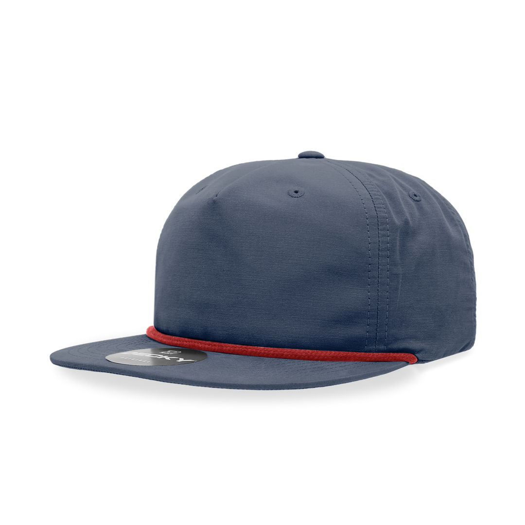 Decky 6032 Classic Rope Cap, 5 Panel Flat Bill Hat, Snapback - Premium Caps from The Park Wholesale - Just $14.95! Shop now at Pat's Monograms