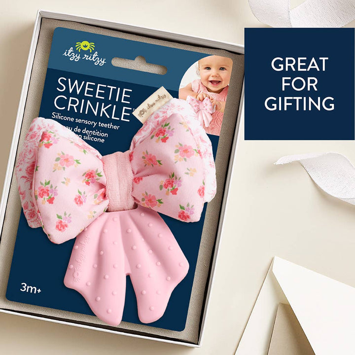 Bow Sweetie Crinkle™ - Premium teethers from Itzy Ritzy - Just $9.95! Shop now at Pat's Monograms