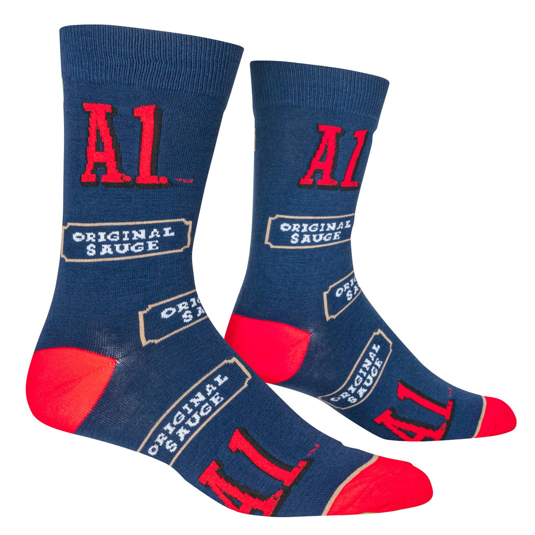 A1 Steak Sauce - Premium socks from Crazy Socks - Just $7! Shop now at Pat's Monograms