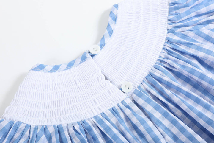 Blue Gingham Farm Smocked Bishop Dress - Premium Baby & Toddler Dresses from Lil Cactus - Just $38.95! Shop now at Pat's Monograms
