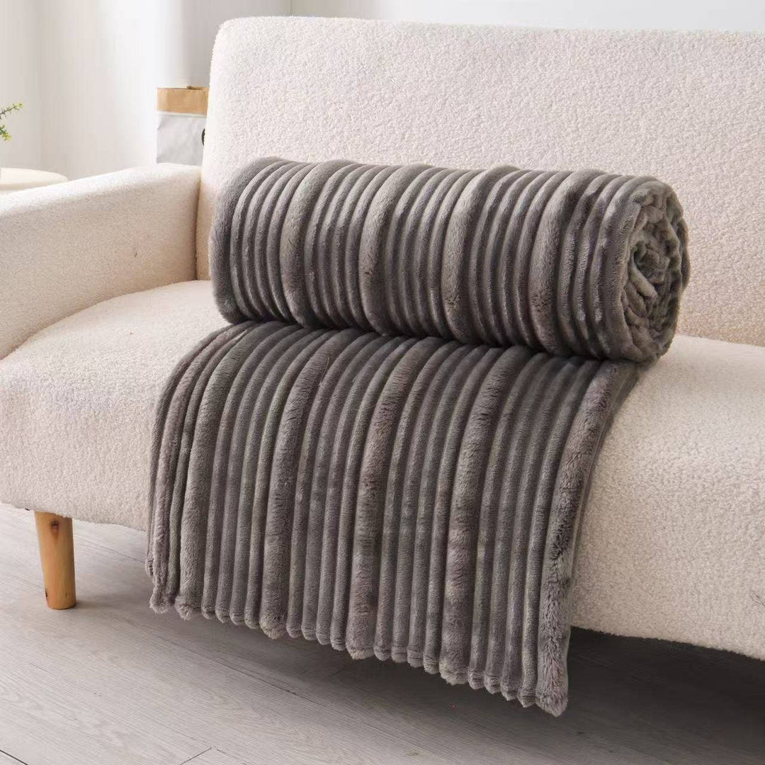 Plush Throw – Ultra Soft Ribbed Blanket Texture - Premium blankets from FLUFFERY - Just $37.50! Shop now at Pat's Monograms