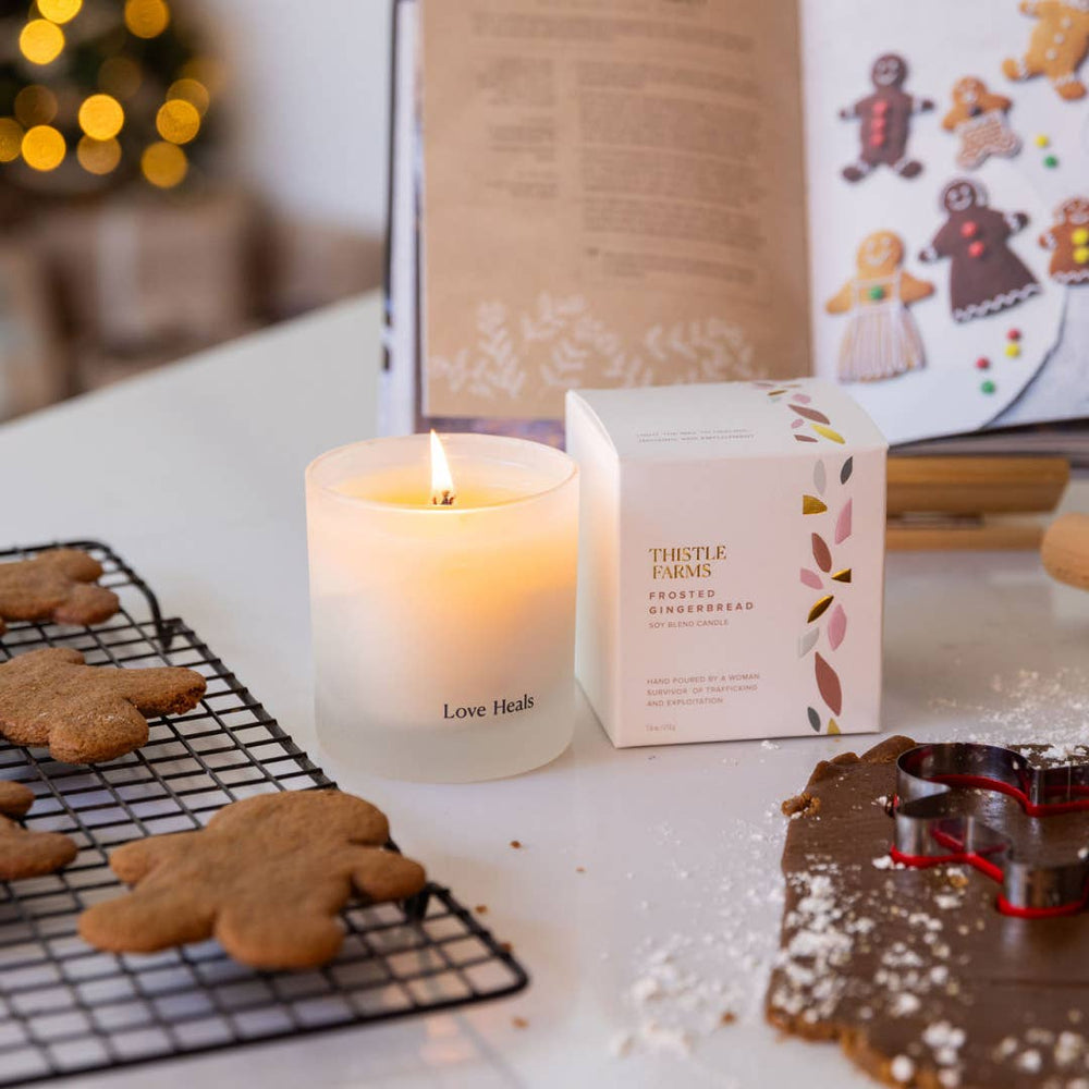 Frosted Gingerbread Holiday Candle | Ginger Spice Vanilla - Premium candles from Thistle Farms - Just $32! Shop now at Pat's Monograms