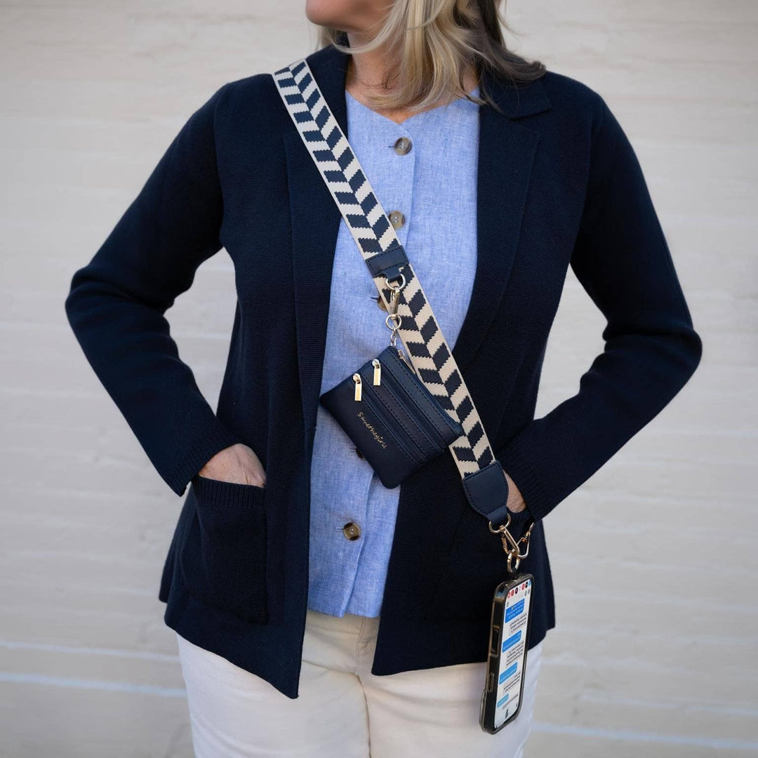 Clip & Go Strap w/Zippered Pouch Chevron - Premium Accessories from Save The Girls - Just $31.95! Shop now at Pat's Monograms