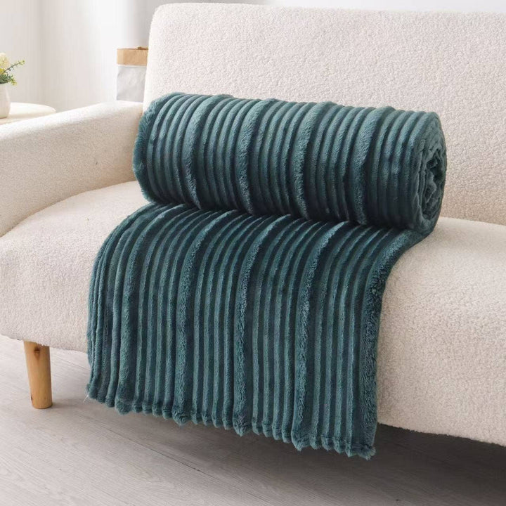 Plush Throw – Ultra Soft Ribbed Blanket Texture - Premium blankets from FLUFFERY - Just $37.50! Shop now at Pat's Monograms