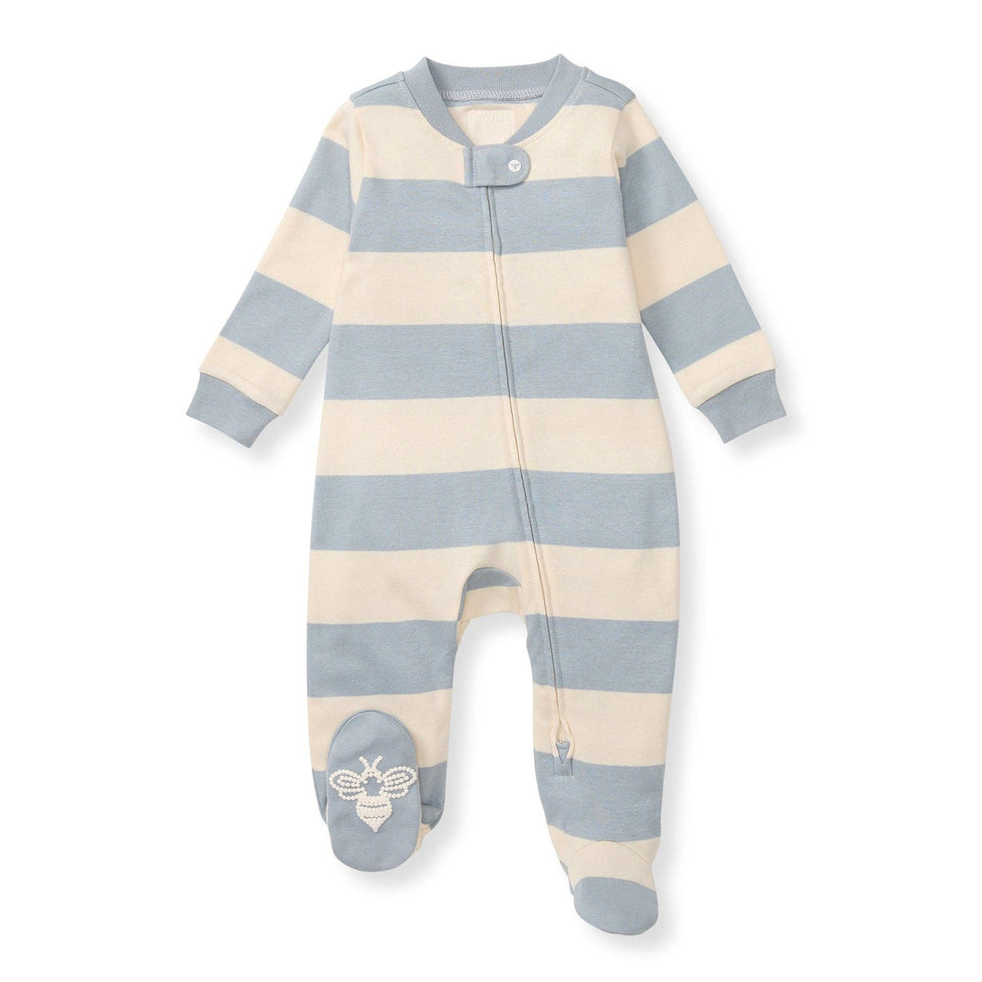Rugby Stripe Organic Cotton Sleep & Play - Quarry - Premium Baby & Toddler Outfits from Burt's Bees Baby - Just $14.95! Shop now at Pat's Monograms