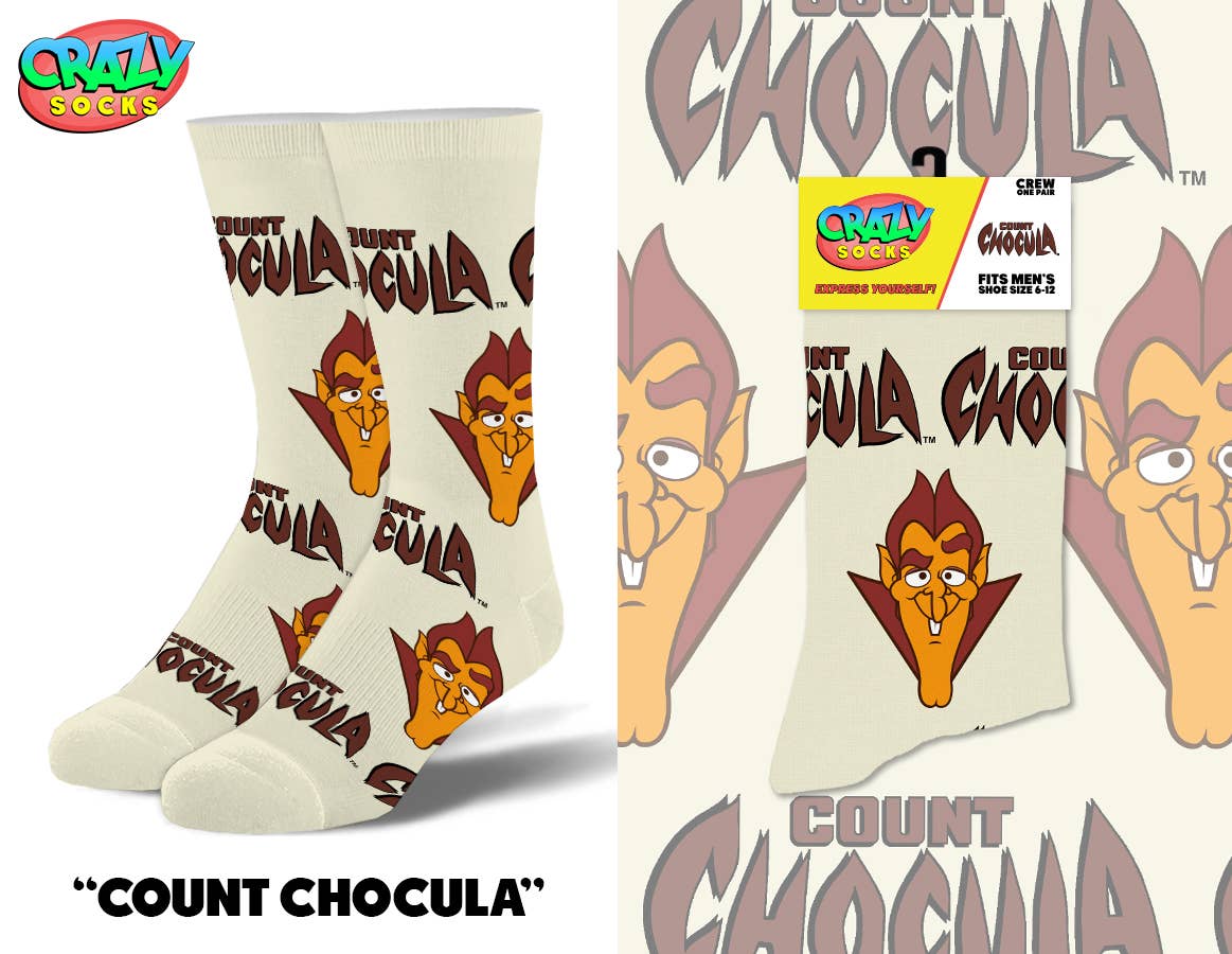 COUNT CHOCULA CRAZY SOCKS - Premium Socks from Crazy Socks - Just $8! Shop now at Pat's Monograms
