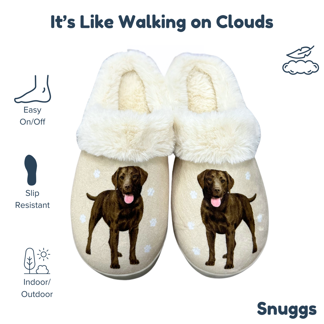 Labrador Chocolate Snuggs Slippers - Premium Slippers from E&S Pets - Just $24.95! Shop now at Pat's Monograms