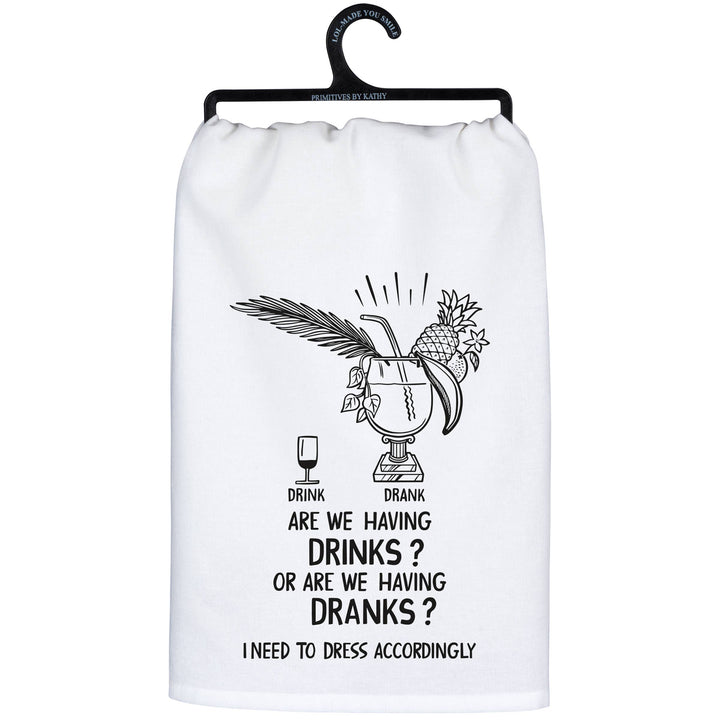 Having Drinks Kitchen Towel - Premium Kitchen Towel from Primitives by Kathy - Just $9.95! Shop now at Pat's Monograms