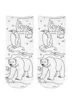 Ankle Socks - DIY Coloring Kit - Arctic Animals - Premium socks from Living Royal - Just $9.95! Shop now at Pat's Monograms