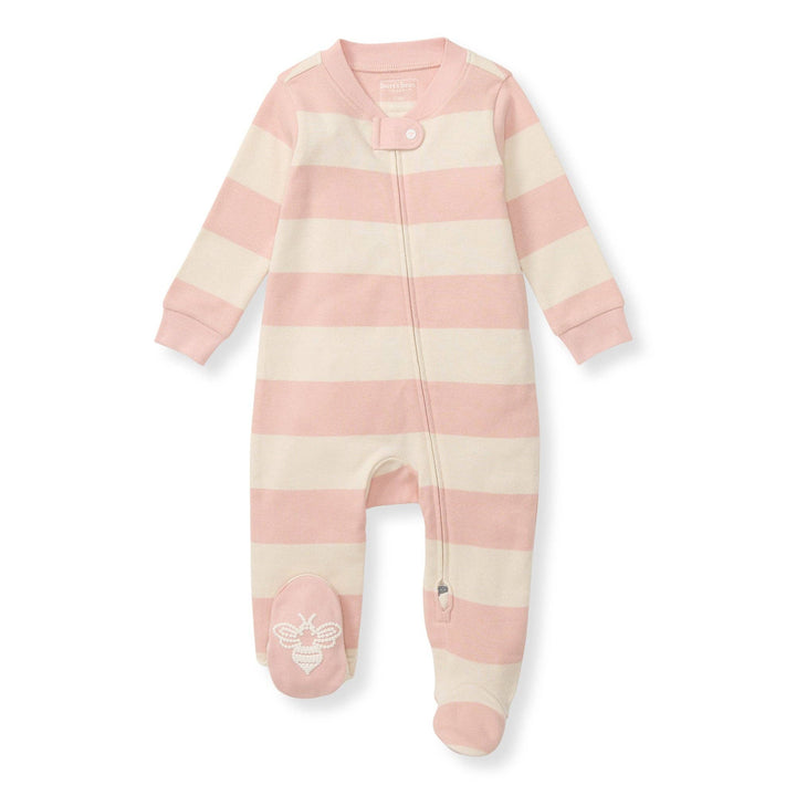 Rugby Stripe Organic Cotton Sleep & Play - Pink Sand - Premium Baby Sleepwear from Burt's Bees Baby - Just $14.95! Shop now at Pat's Monograms