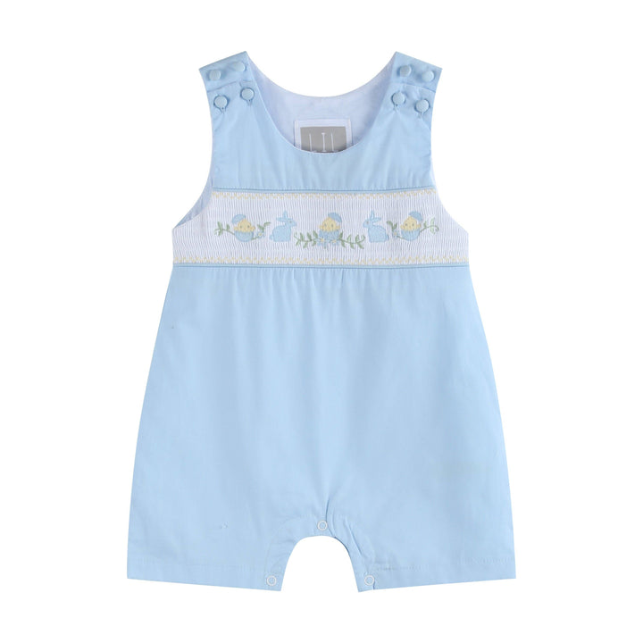 Light Blue Easter Smocked Shortalls - Premium Baby & Toddler Outfits from Lil Cactus - Just $38.95! Shop now at Pat's Monograms