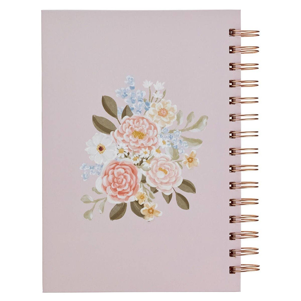 Journal Wirebound Pink Floral Strength & Dignity Prov. 31:25 - Premium Christian Gift Items from Christian Art Gifts - Just $11.95! Shop now at Pat's Monograms