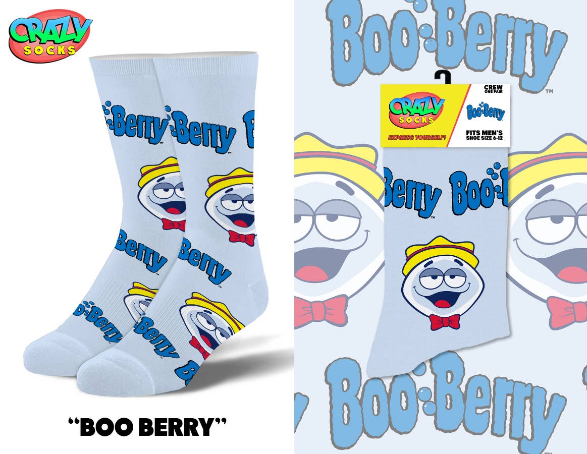 BOO BERRY CRAZY SOCKS - Premium Socks from Crazy Socks - Just $8! Shop now at Pat's Monograms