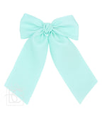 Matte Satin Longtail Hair Bow with Euro Knot - Premium Hairbows from Beyond Creations, LLC - Just $19.95! Shop now at Pat's Monograms