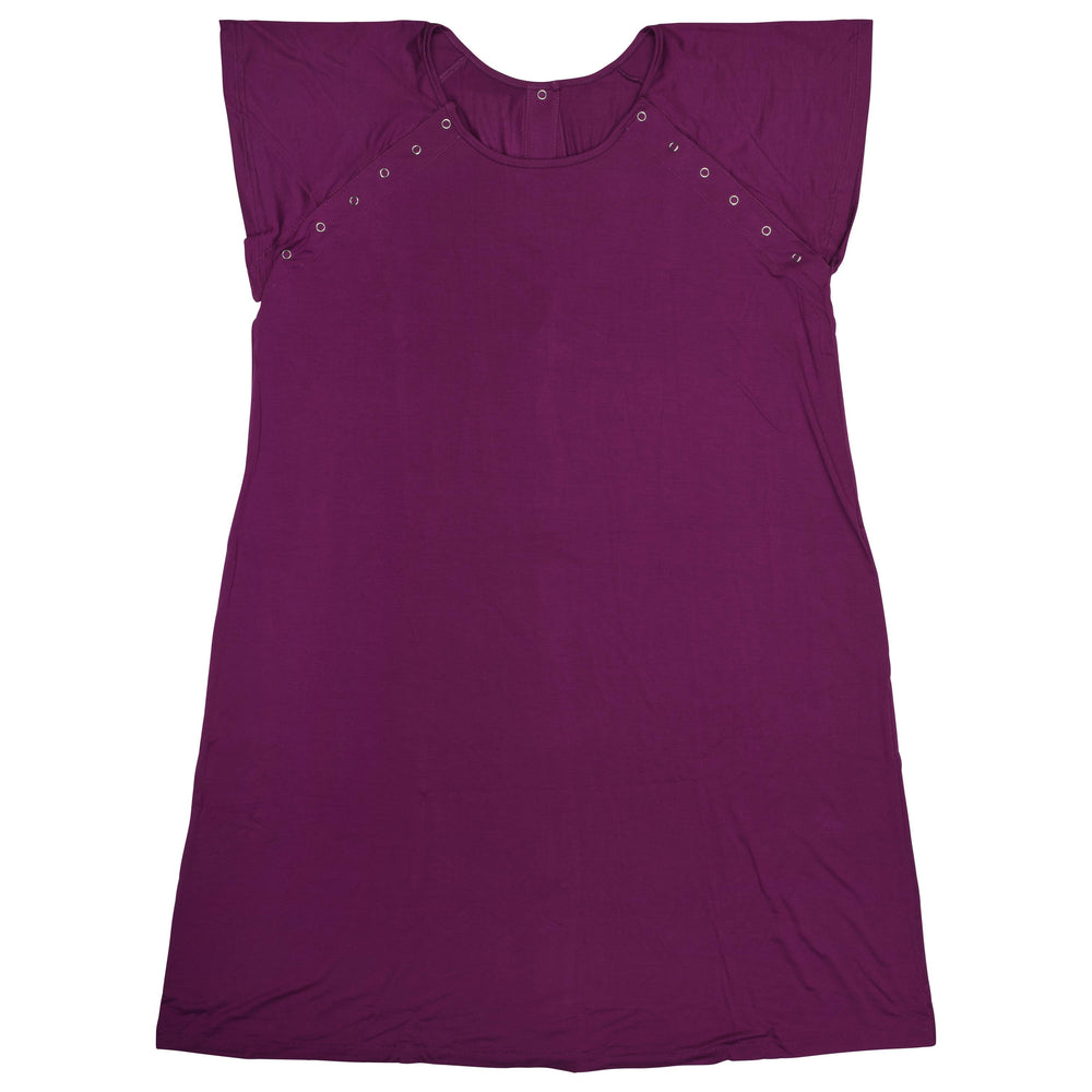 Plum Purple Maternity Labor and Delivery/ Nursing Gown - Premium nursing & Feeding from Three Little Tots - Just $36.95! Shop now at Pat's Monograms