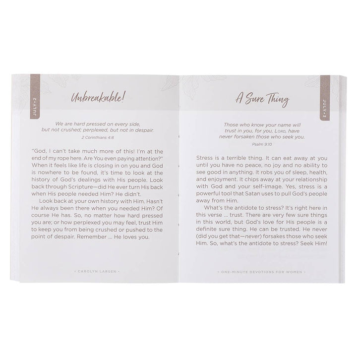 One-Minute Devotions for Women Softcover - Premium Books and Devotionals from Christian Art Gifts - Just $11.95! Shop now at Pat's Monograms