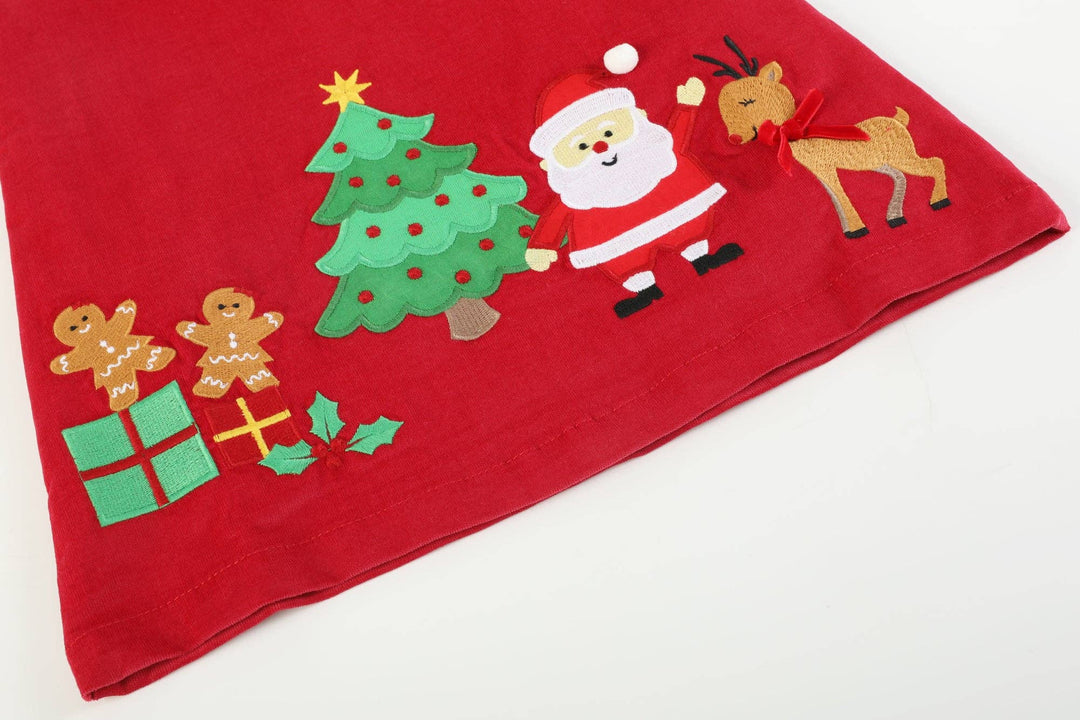 Red Corduroy Christmas Applique Bow Dress - Premium Baby & Toddler Dresses from Lil Cactus - Just $36.95! Shop now at Pat's Monograms