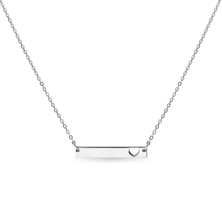 Cutout Heart Bar Necklace - Laser Engraved Personalization - Premium jewelry from WJW - Just $22.95! Shop now at Pat's Monograms