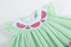 Green Seersucker Watermelon Smocked Bishop Dress - Premium Baby & Toddler Dresses from Lil Cactus - Just $38.95! Shop now at Pat's Monograms