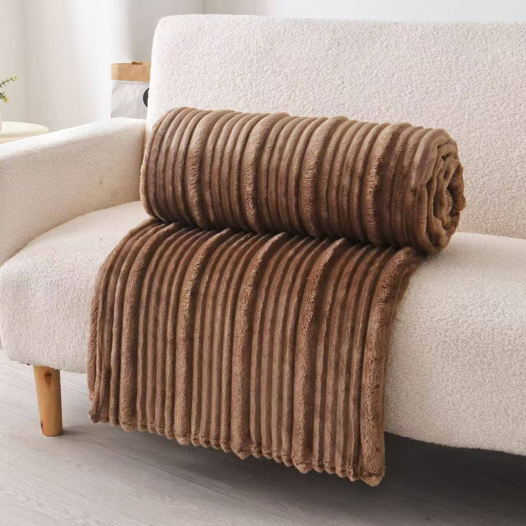 Plush Throw – Ultra Soft Ribbed Blanket Texture - Premium blankets from FLUFFERY - Just $37.50! Shop now at Pat's Monograms